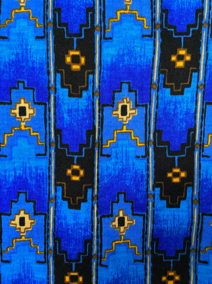 Vintage Japanese Blue Print Maxi Skirt