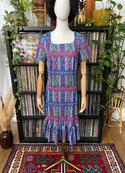 Vintage 1970s Handmade Ruffle Dress
