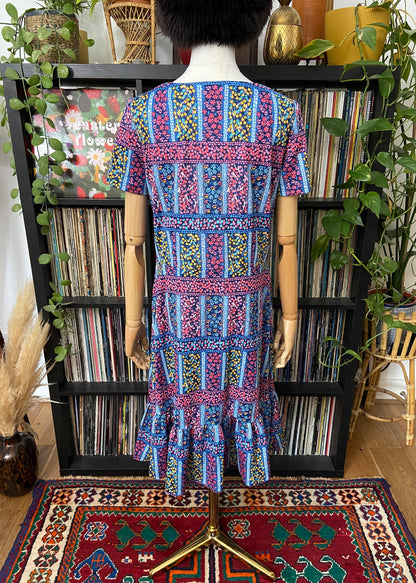 Vintage 1970s Handmade Ruffle Dress