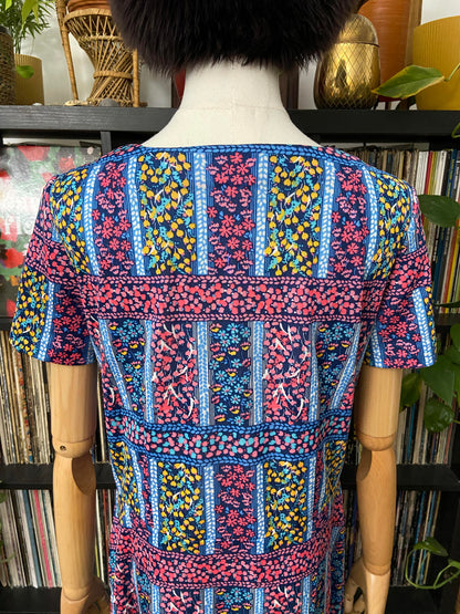 Vintage 1970s Handmade Ruffle Dress