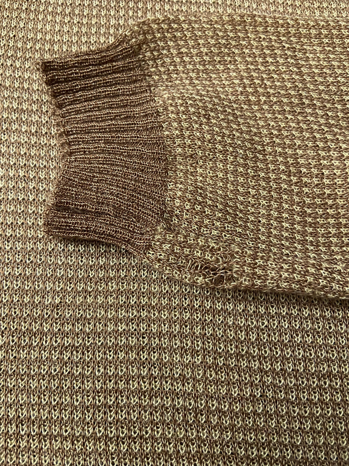 Vintage 1970s Beige Knit Sweatshirt