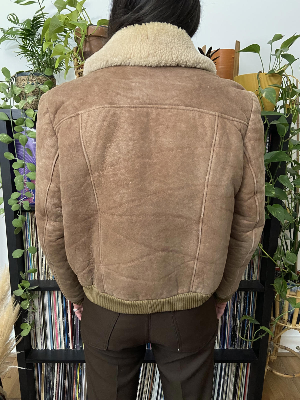 Vintage 1970s Sheepskin Bomber Jacket