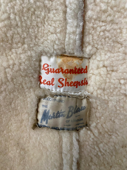 Vintage 1970s Tan Sheepskin Coat