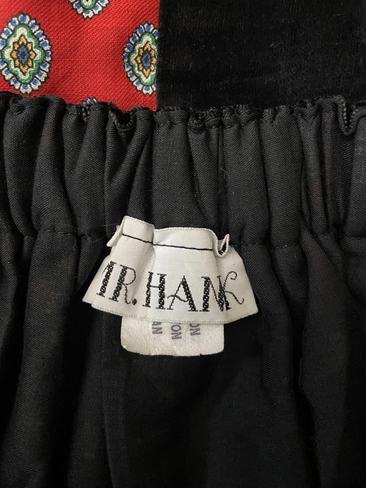 Vintage 1970s Mr Hank Velvet Patchwork Maxi Skirt