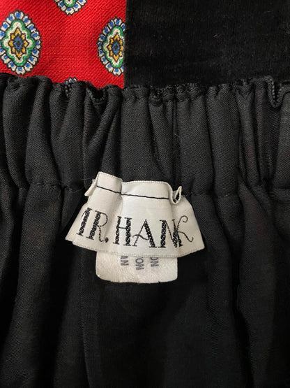 Vintage 1970s Mr Hank Velvet Patchwork Maxi Skirt
