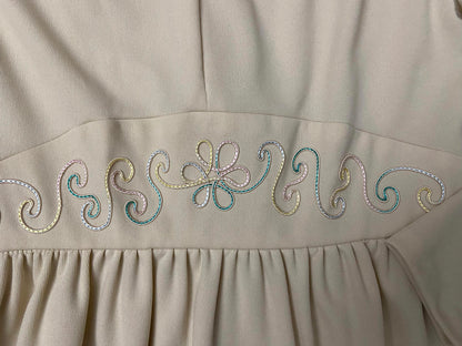 Vintage 1970s Beige Maxi Dress