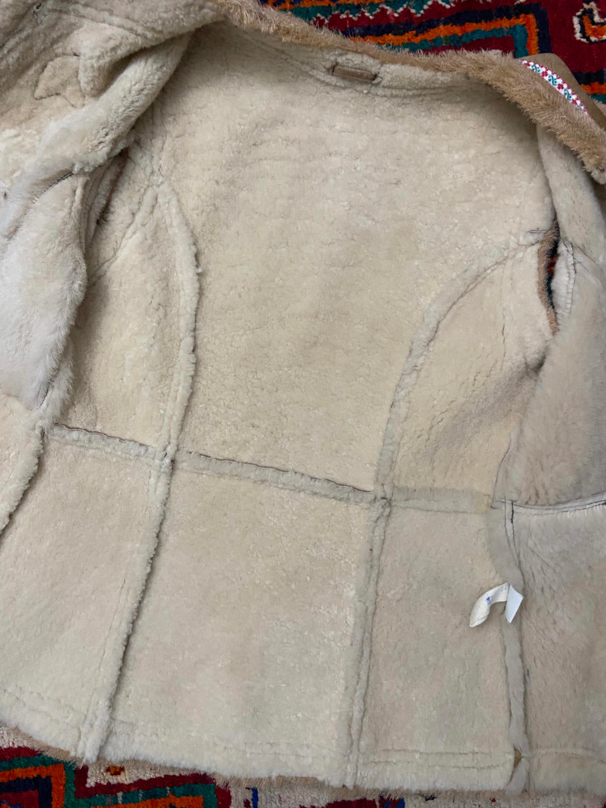 Vintage 1970s Suede Embroidered Trim Vest