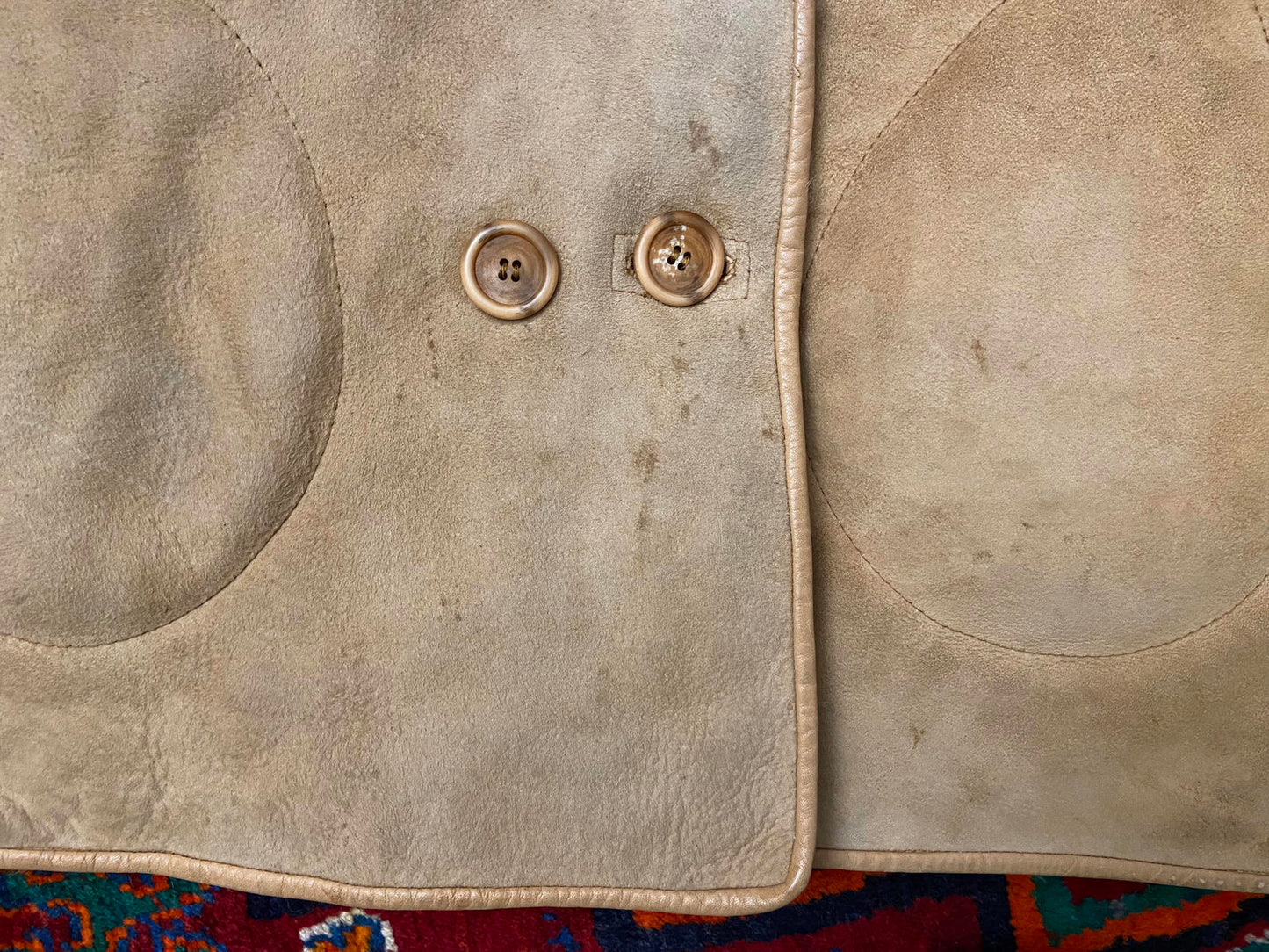 Vintage 1970s Beige Sheepskin Coat