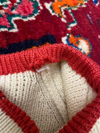 Vintage Red Cream Fair Isle Jumper