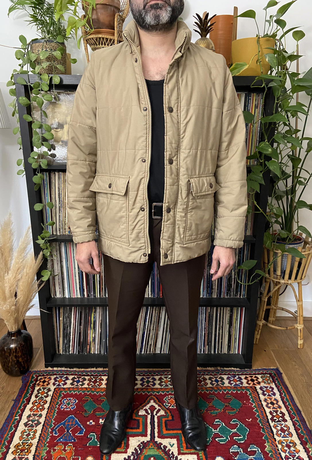 Vintage 1970s Levi's White Tab Quilted Jacket With Removable Sleeves