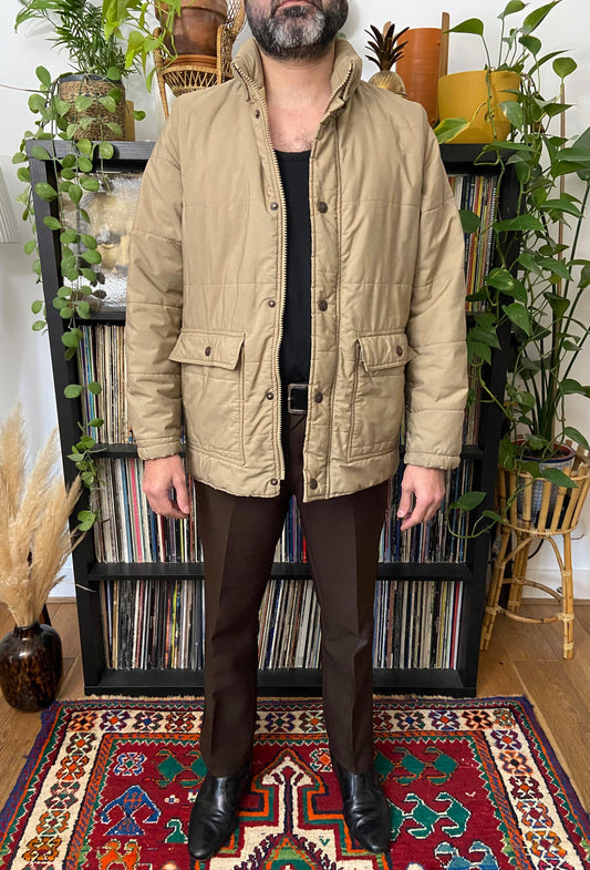 Vintage 1970s Levi's White Tab Quilted Jacket With Removable Sleeves