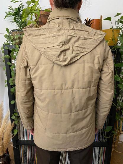 Vintage 1970s Levi's White Tab Quilted Jacket With Removable Sleeves