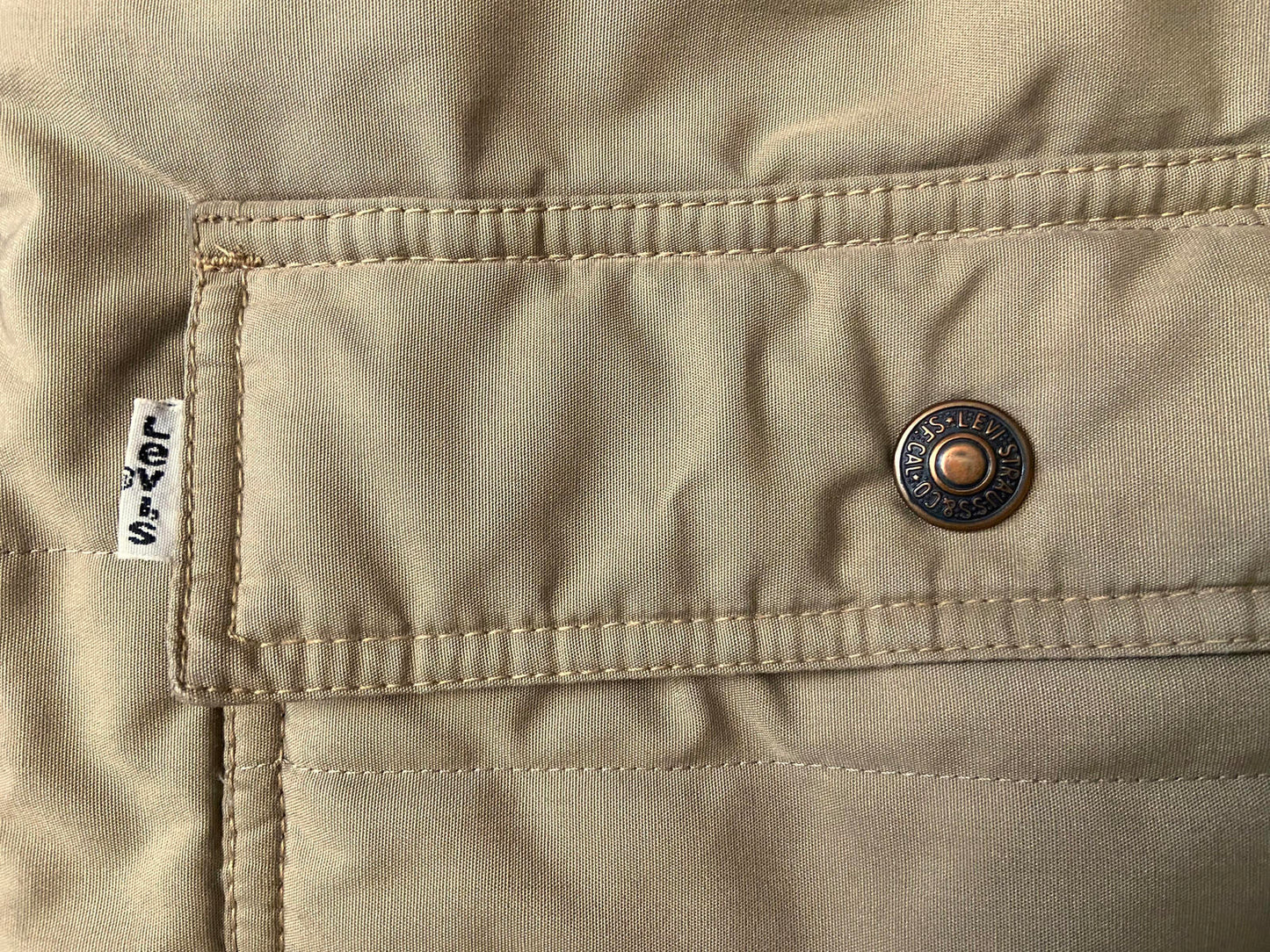 Vintage 1970s Levi's White Tab Quilted Jacket With Removable Sleeves