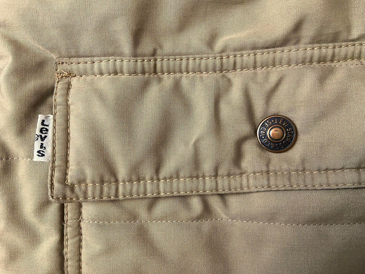 Vintage 1970s Levi's White Tab Quilted Jacket With Removable Sleeves