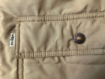 Vintage 1970s Levi's White Tab Quilted Jacket With Removable Sleeves