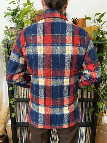 Vintage 1970s Wrangler Fleece Lined Plaid Jacket