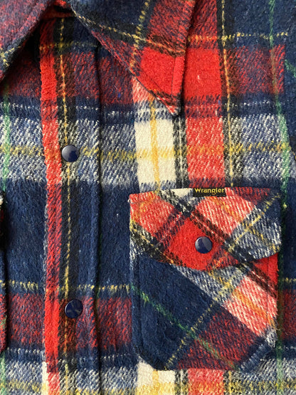 Vintage 1970s Wrangler Fleece Lined Plaid Jacket