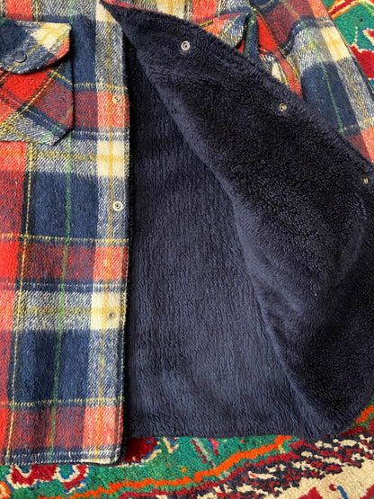 Vintage 1970s Wrangler Fleece Lined Plaid Jacket