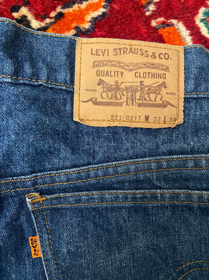 Vintage Levis 521 Relaxed Fit Orange Tab W32