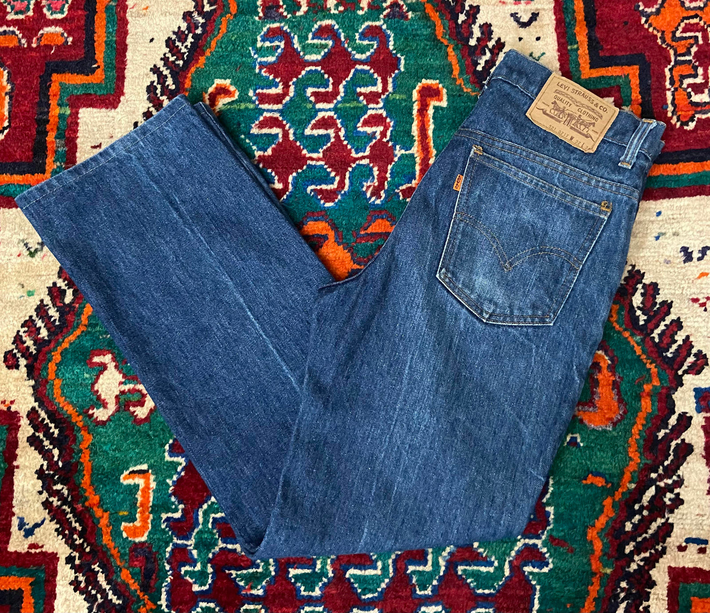 Vintage Levis 521 Relaxed Fit Orange Tab W32