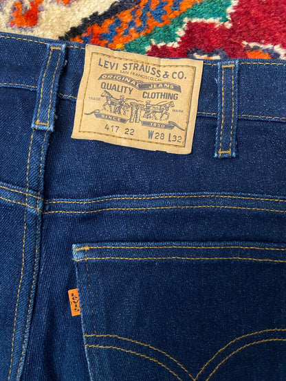 Vintage Levis 417 Orange Tab Bootcut Jeans W29