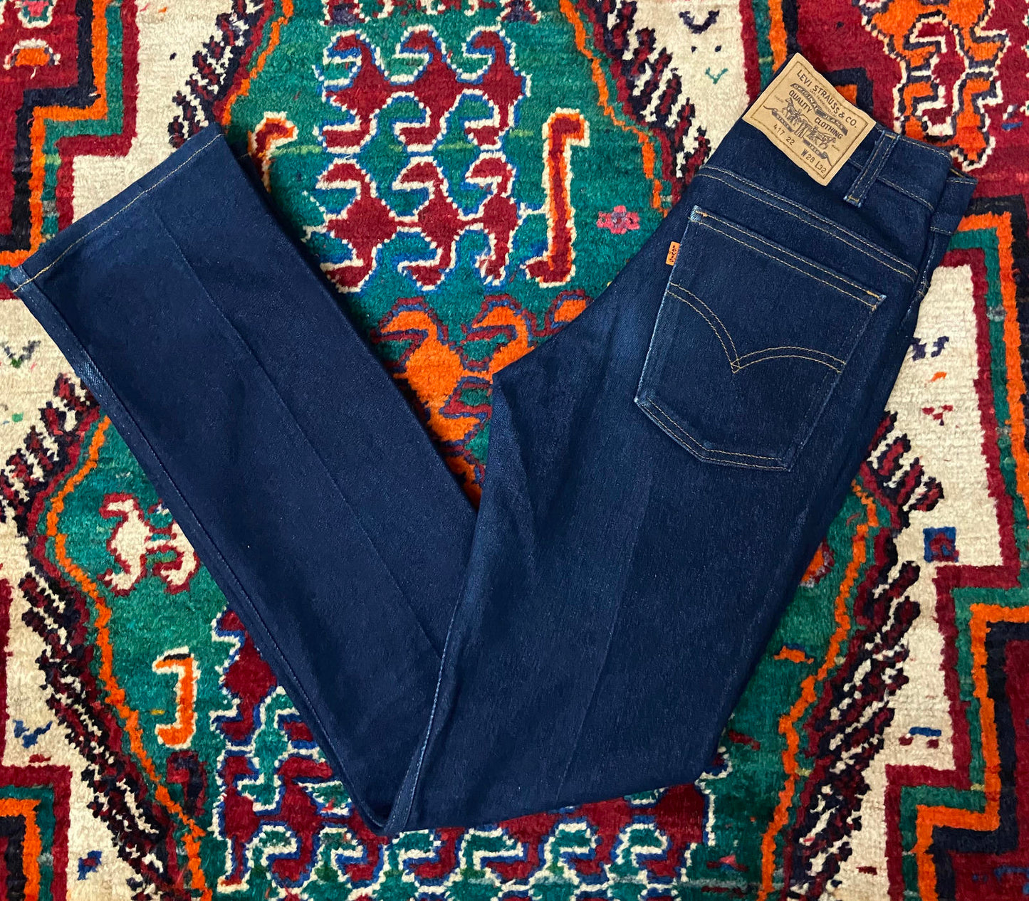Vintage Levis 417 Orange Tab Bootcut Jeans W29