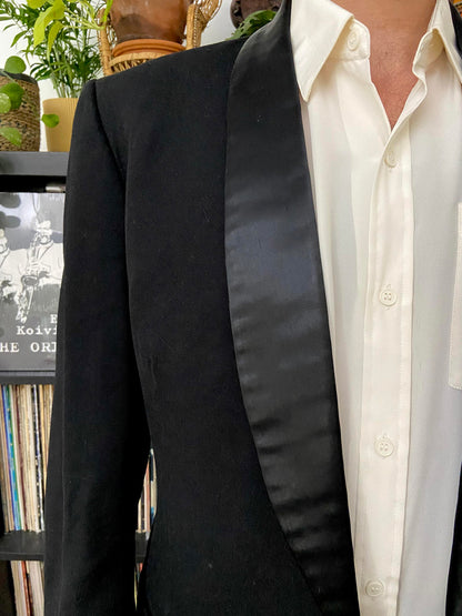 Vintage 1960s Alexandre Black Men's Formal Jacket