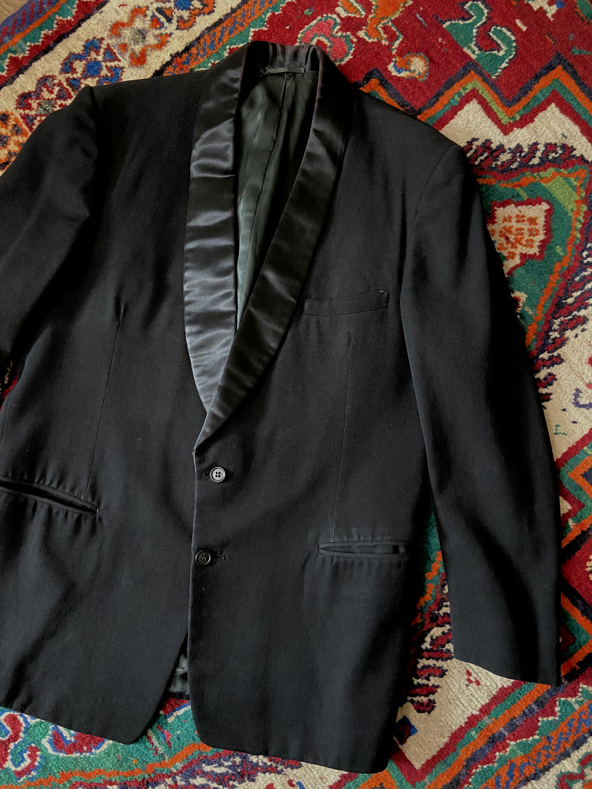 Vintage 1960s Alexandre Black Men's Formal Jacket