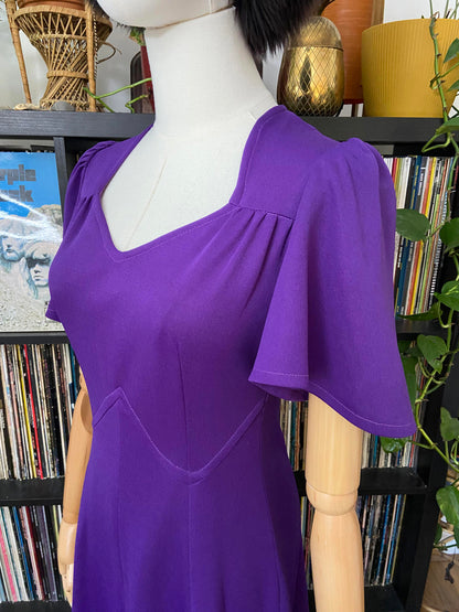 Vintage 1970s Purple Panel Maxi Dress