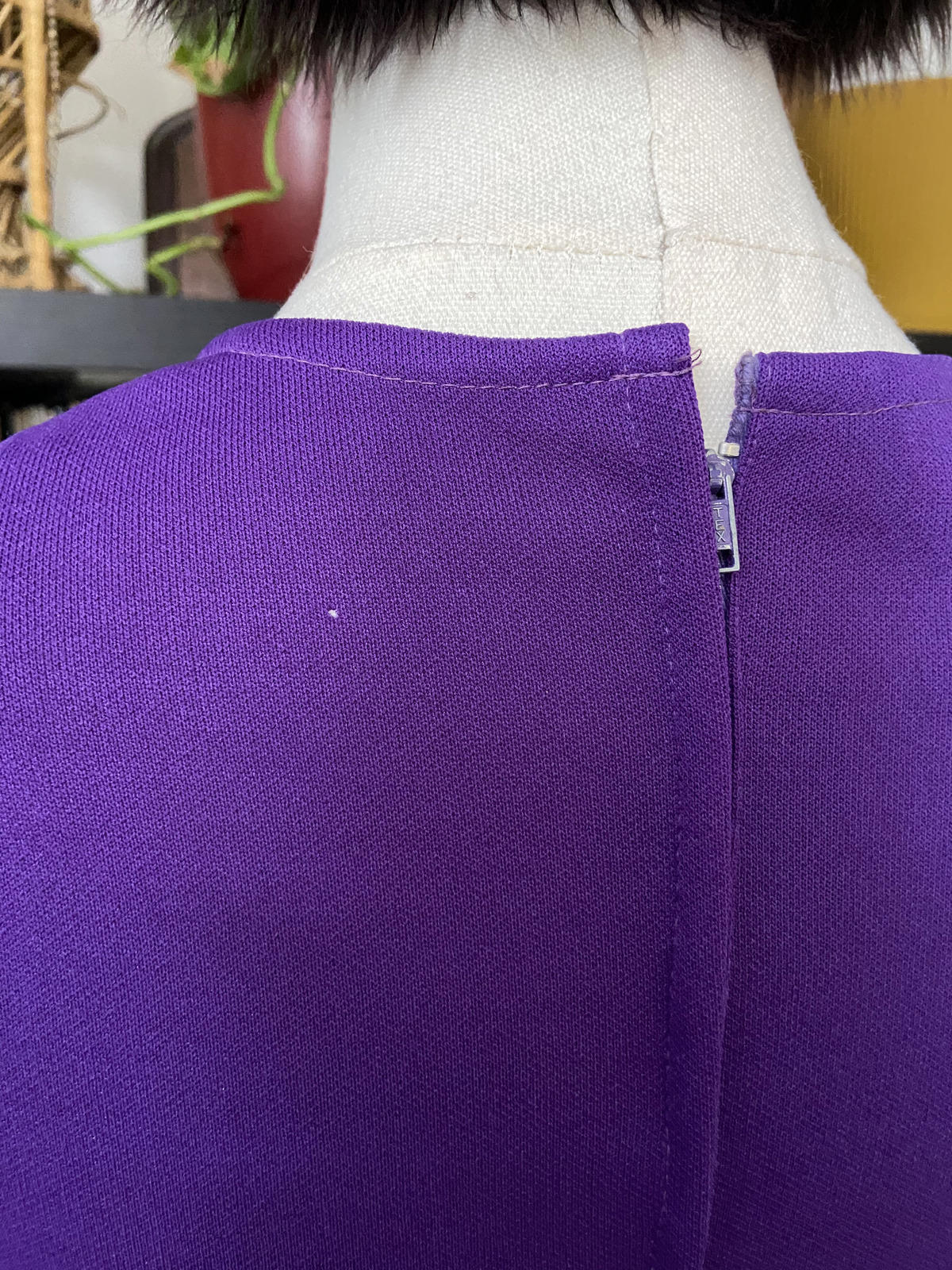 Vintage 1970s Purple Panel Maxi Dress