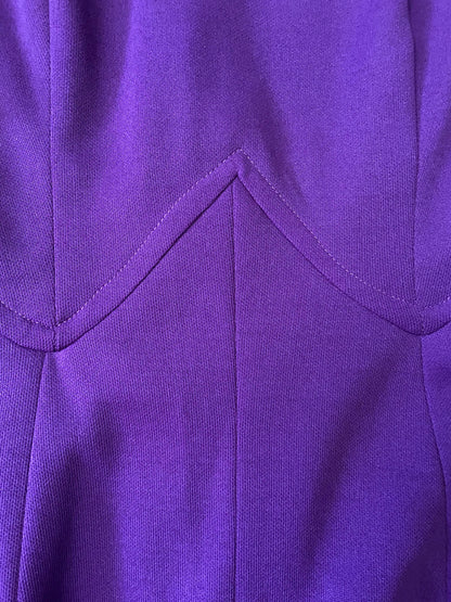 Vintage 1970s Purple Panel Maxi Dress