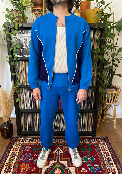 Vintage 1970s Blue & Navy Tracksuit