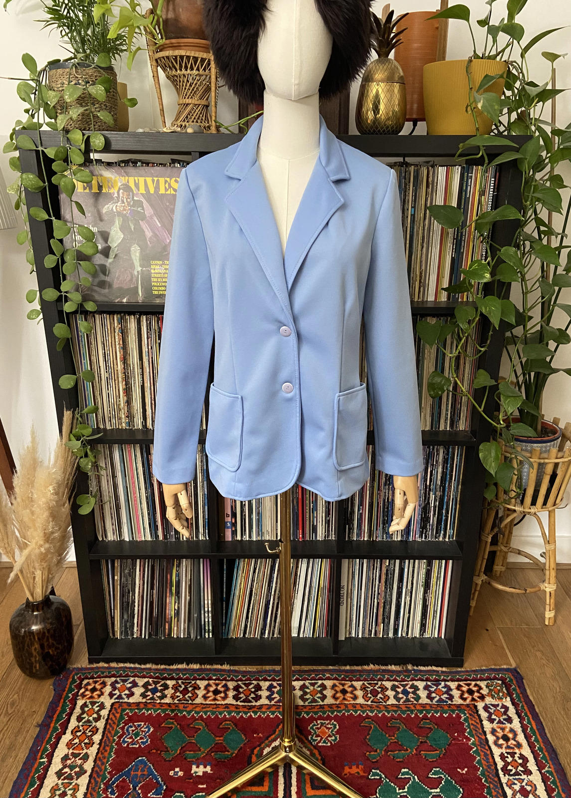Vintage 1970s Pale Blue Blazer