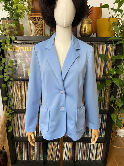 Vintage 1970s Pale Blue Blazer