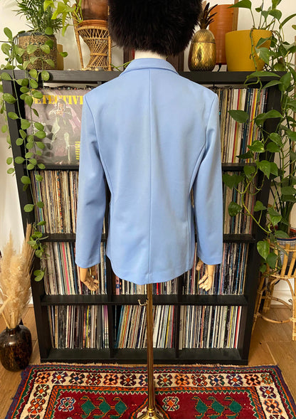 Vintage 1970s Pale Blue Blazer