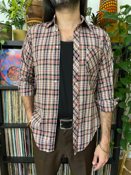 Vintage 1960s St Michael Checked Shirt