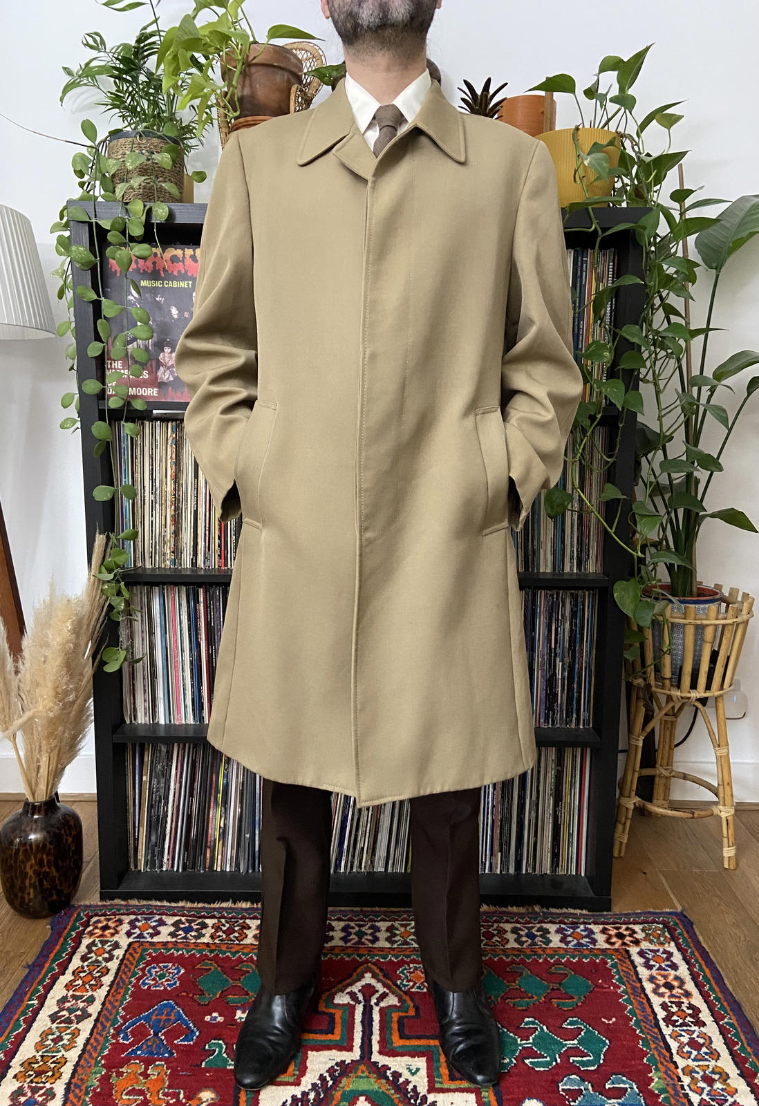 Vintage 1970s Beige Raincoat
