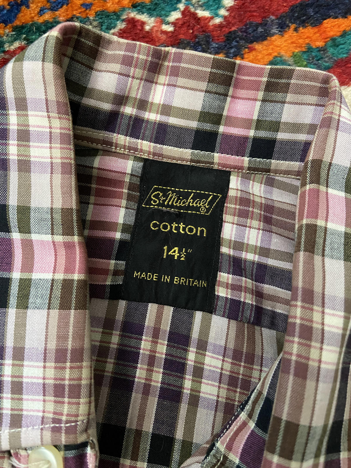 Vintage 1960s St Michael Checked Shirt