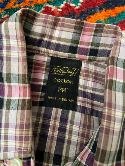 Vintage 1960s St Michael Checked Shirt