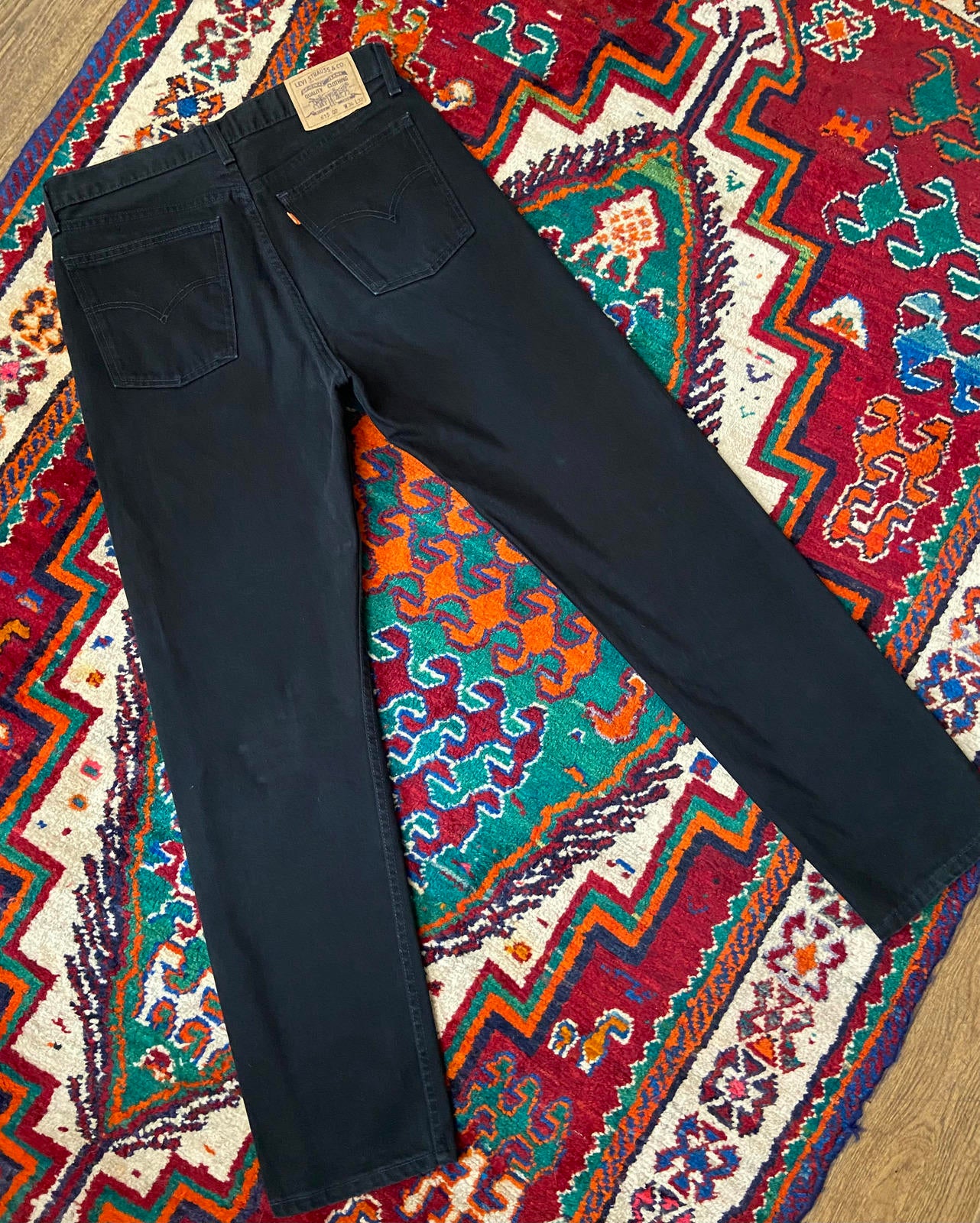 Vintage Levi's Black 615 Orange Tab Jeans W35