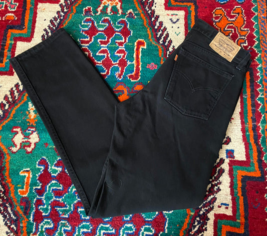Vintage Levi's Black 615 Orange Tab Jeans W35
