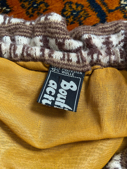 Vintage 1970s Brown Wool Belted Dress
