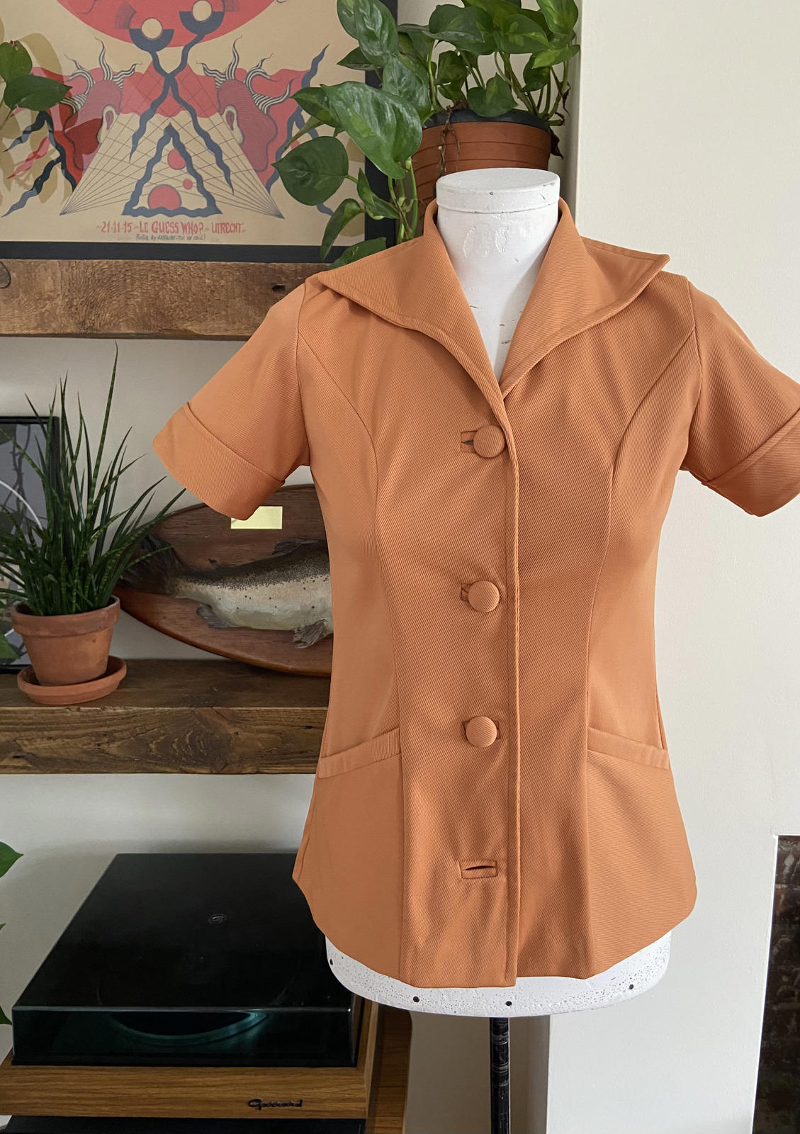 Vintage 1970s Structured Shirt Jacket