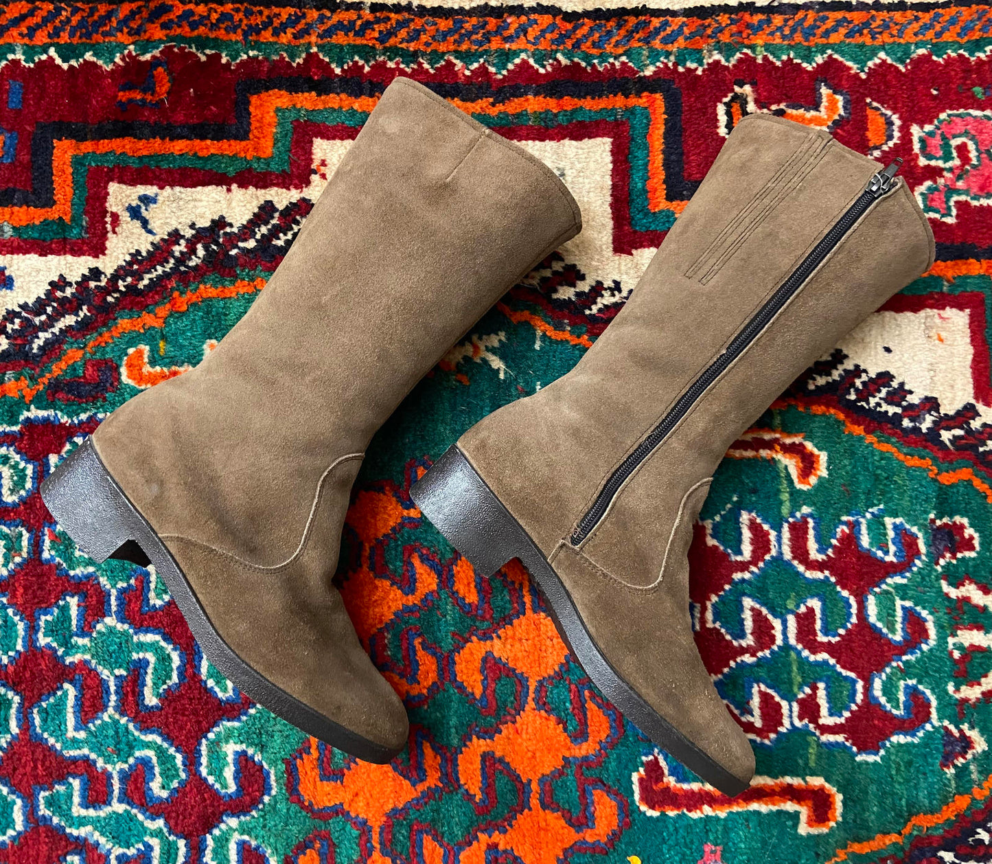 Vintage 1970s Morlands Suede Ankle Boots UK 7