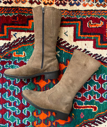 Vintage 1970s Morlands Suede Ankle Boots UK 7