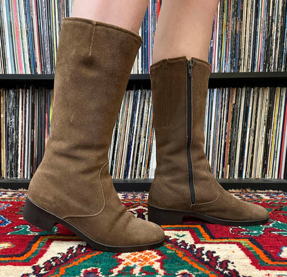 Vintage 1970s Morlands Suede Ankle Boots UK 7