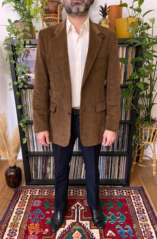 Vintage 1970s Brown Sears Corduroy Blazer Jacket