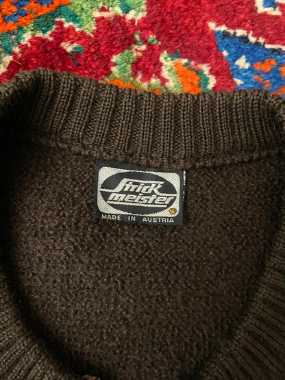 Vintage Brown Strick Meister Wool Cardigan