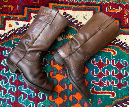 Vintage 1970s Black Label Frye Campus Boots UK 9