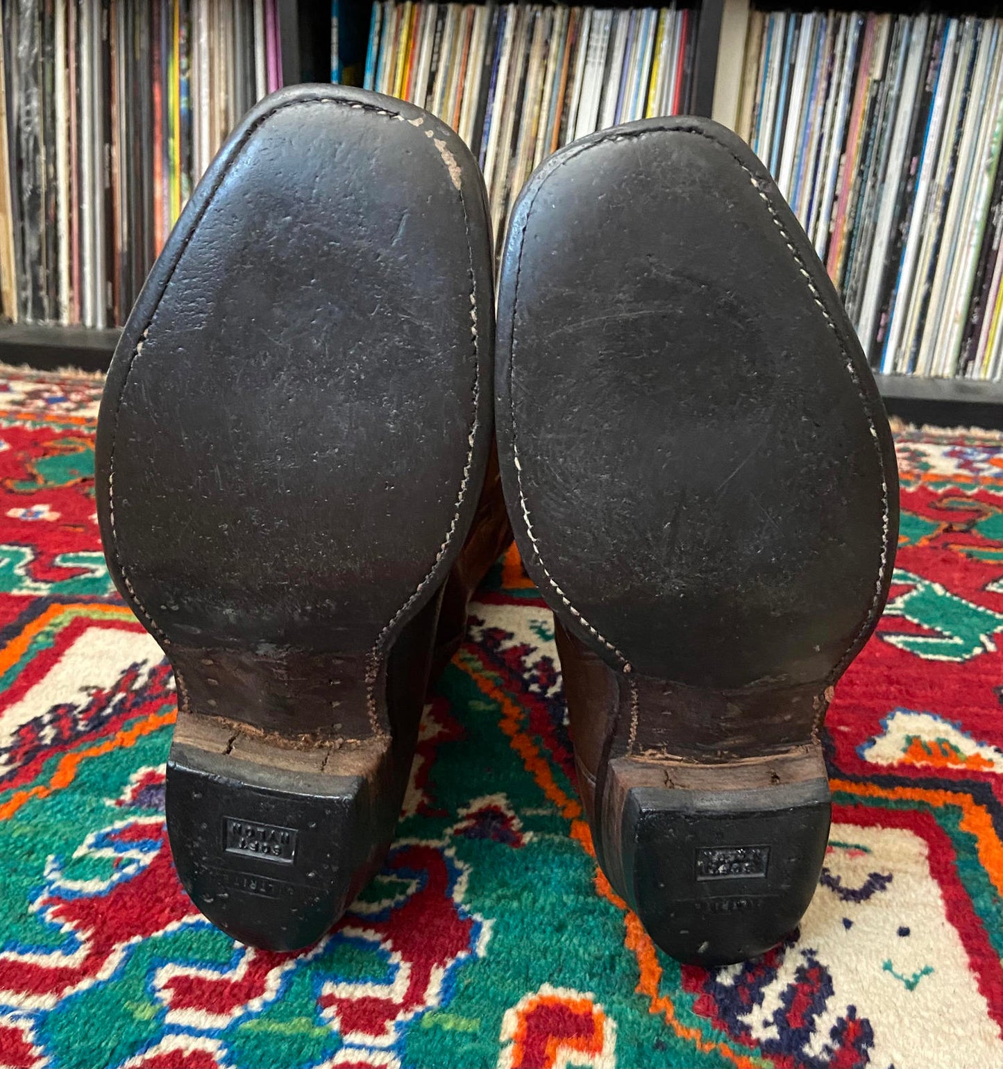 Vintage 1970s Black Label Frye Campus Boots UK 9